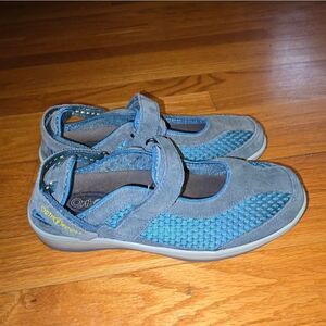 Orthoheel Blue Leather Maryjane Flats Womans Size 7.5